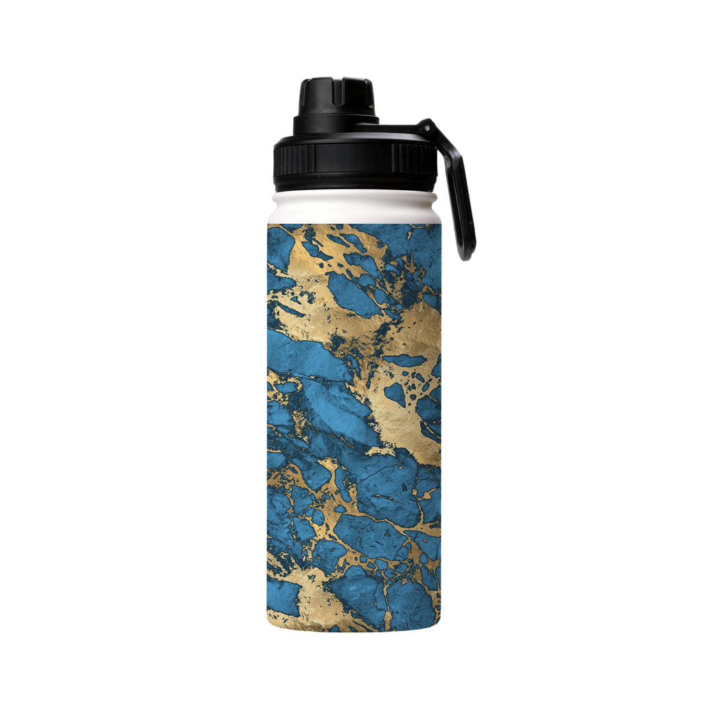 Water Bottles-Blue Marble Insulated Stainless Steel Water Bottle-18oz (530ml)-Sport cap-Insulated Steel Water Bottle Our insulated stainless steel bottle comes in 3 sizes- Small 12oz (350ml), Medium 18oz (530ml) and Large 32oz (945ml) . It comes with a leak proof cap Keeps water cool for 24 hours Also keeps things warm for up to 12 hours Choice of 3 lids ( Sport Cap, Handle Cap, Flip Cap ) for easy carrying Dishwasher Friendly Lightweight, durable and easy to carry Reusable, so it's safe for the
