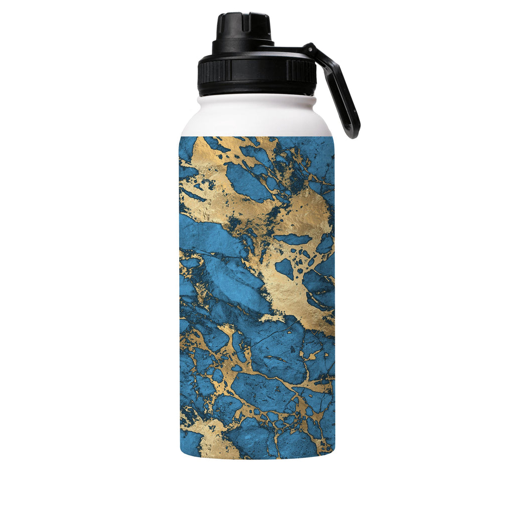 Water Bottles-Blue Marble Insulated Stainless Steel Water Bottle-32oz (945ml)-Sport cap-Insulated Steel Water Bottle Our insulated stainless steel bottle comes in 3 sizes- Small 12oz (350ml), Medium 18oz (530ml) and Large 32oz (945ml) . It comes with a leak proof cap Keeps water cool for 24 hours Also keeps things warm for up to 12 hours Choice of 3 lids ( Sport Cap, Handle Cap, Flip Cap ) for easy carrying Dishwasher Friendly Lightweight, durable and easy to carry Reusable, so it's safe for the