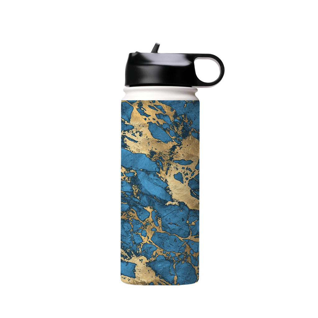 Water Bottles-Blue Marble Insulated Stainless Steel Water Bottle-18oz (530ml)-Flip cap-Insulated Steel Water Bottle Our insulated stainless steel bottle comes in 3 sizes- Small 12oz (350ml), Medium 18oz (530ml) and Large 32oz (945ml) . It comes with a leak proof cap Keeps water cool for 24 hours Also keeps things warm for up to 12 hours Choice of 3 lids ( Sport Cap, Handle Cap, Flip Cap ) for easy carrying Dishwasher Friendly Lightweight, durable and easy to carry Reusable, so it's safe for the 