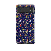 Google phone case-Blue Nutcracker By Catherine Rowe-Product Details Raised bevel to protect screen from scratches. Impact resistant polycarbonate shell and shock absorbing inner TPU liner. Secure fit with design wrapping around side of the case and full access to ports. Compatible with Qi-standard wireless charging. Thickness 1/8 inch (3mm), weight 30g. Compatibility See drop down menu for options, please select the right case as we print to order.-Stringberry