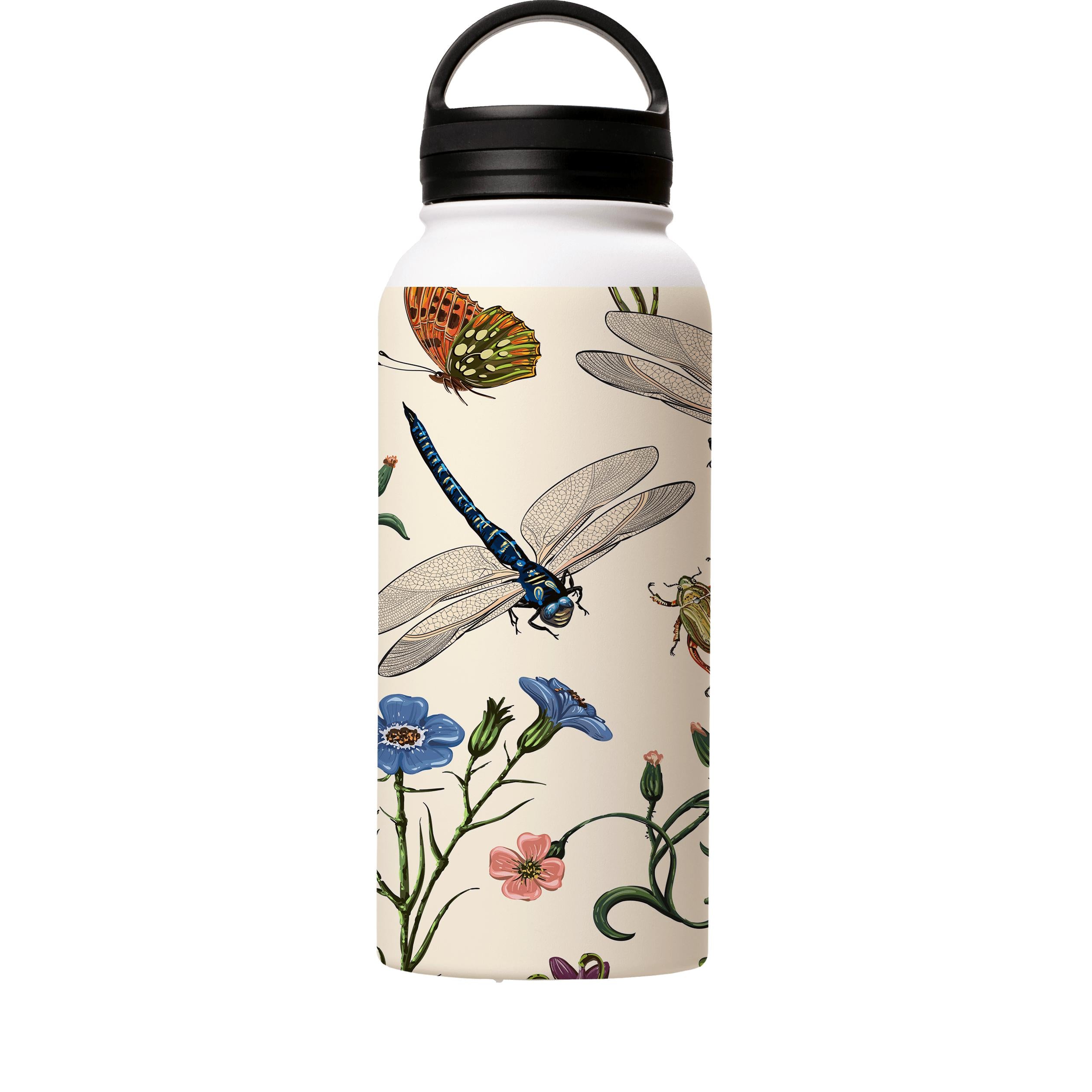 Water Bottles-Broadstone Insulated Stainless Steel Water Bottle-32oz (945ml)-handle cap-Insulated Steel Water Bottle Our insulated stainless steel bottle comes in 3 sizes- Small 12oz (350ml), Medium 18oz (530ml) and Large 32oz (945ml) . It comes with a leak proof cap Keeps water cool for 24 hours Also keeps things warm for up to 12 hours Choice of 3 lids ( Sport Cap, Handle Cap, Flip Cap ) for easy carrying Dishwasher Friendly Lightweight, durable and easy to carry Reusable, so it's safe for the