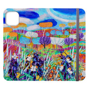 Wallet phone case-Butterflies By Claire West-Vegan Leather Wallet Case Vegan leather. 3 slots for cards Fully printed exterior. Compatibility See drop down menu for options, please select the right case as we print to order.-Stringberry