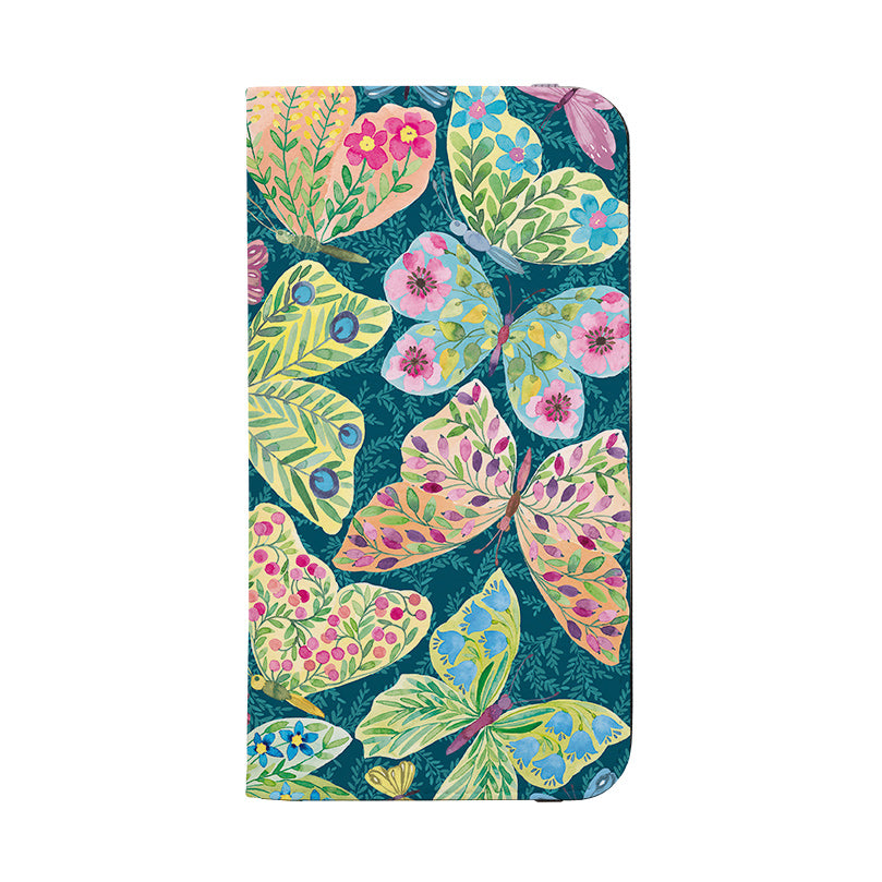 Wallet phone case-Butterflies By Elizabeth Haager-Vegan Leather Wallet Case Vegan leather. 3 slots for cards Fully printed exterior. Compatibility See drop down menu for options, please select the right case as we print to order.-Stringberry