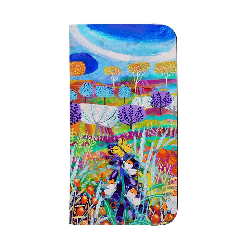 Wallet phone case-Butterflies By Claire West-Vegan Leather Wallet Case Vegan leather. 3 slots for cards Fully printed exterior. Compatibility See drop down menu for options, please select the right case as we print to order.-Stringberry