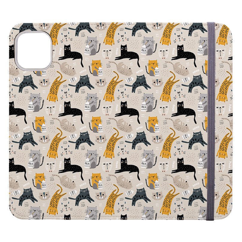 Wallet phone case-Buttons-Vegan Leather Wallet Case Vegan leather. 3 slots for cards Fully printed exterior. Compatibility See drop down menu for options, please select the right case as we print to order.-Stringberry