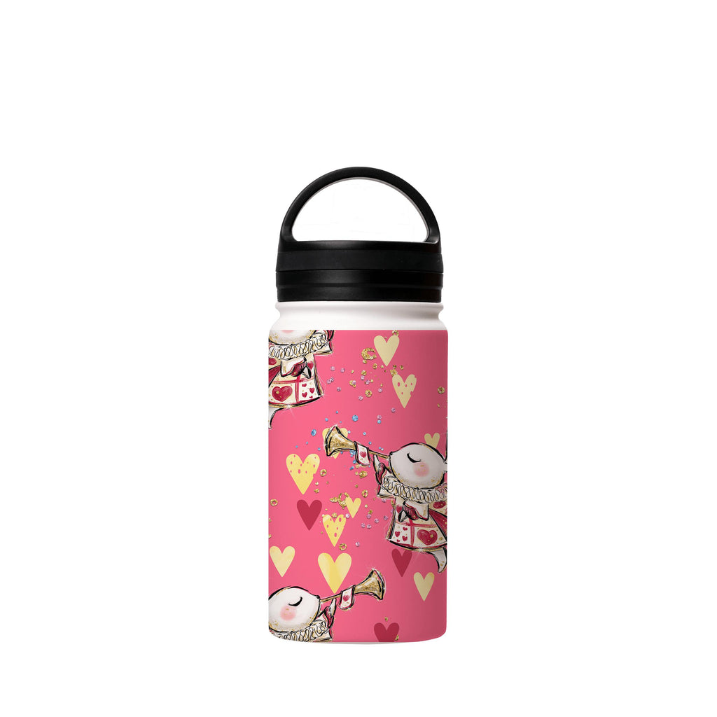 Water Bottles-Calling Hearts Insulated Stainless Steel Water Bottle-12oz (350ml)-handle cap-Insulated Steel Water Bottle Our insulated stainless steel bottle comes in 3 sizes- Small 12oz (350ml), Medium 18oz (530ml) and Large 32oz (945ml) . It comes with a leak proof cap Keeps water cool for 24 hours Also keeps things warm for up to 12 hours Choice of 3 lids ( Sport Cap, Handle Cap, Flip Cap ) for easy carrying Dishwasher Friendly Lightweight, durable and easy to carry Reusable, so it's safe for