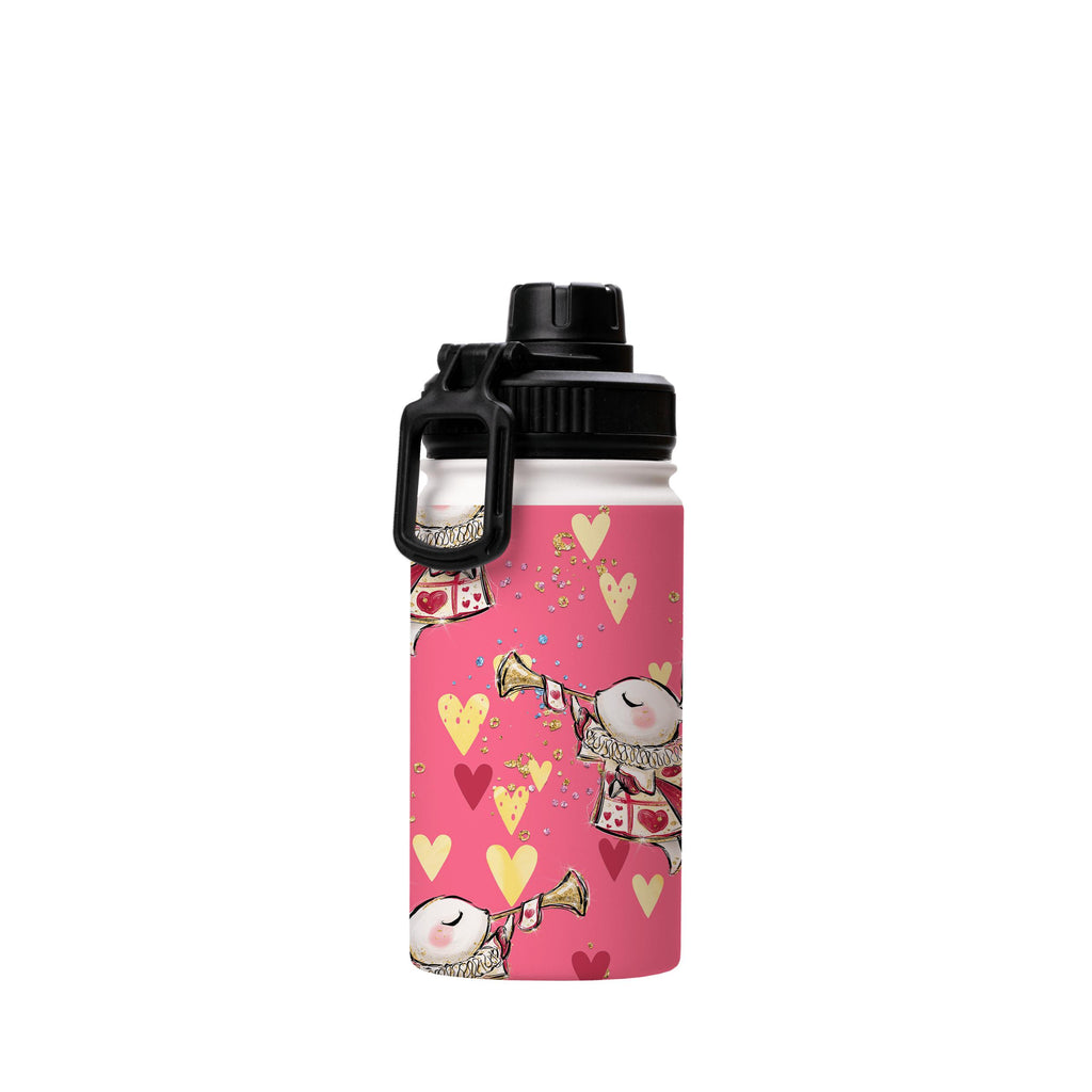 Water Bottles-Calling Hearts Insulated Stainless Steel Water Bottle-12oz (350ml)-Sport cap-Insulated Steel Water Bottle Our insulated stainless steel bottle comes in 3 sizes- Small 12oz (350ml), Medium 18oz (530ml) and Large 32oz (945ml) . It comes with a leak proof cap Keeps water cool for 24 hours Also keeps things warm for up to 12 hours Choice of 3 lids ( Sport Cap, Handle Cap, Flip Cap ) for easy carrying Dishwasher Friendly Lightweight, durable and easy to carry Reusable, so it's safe for 