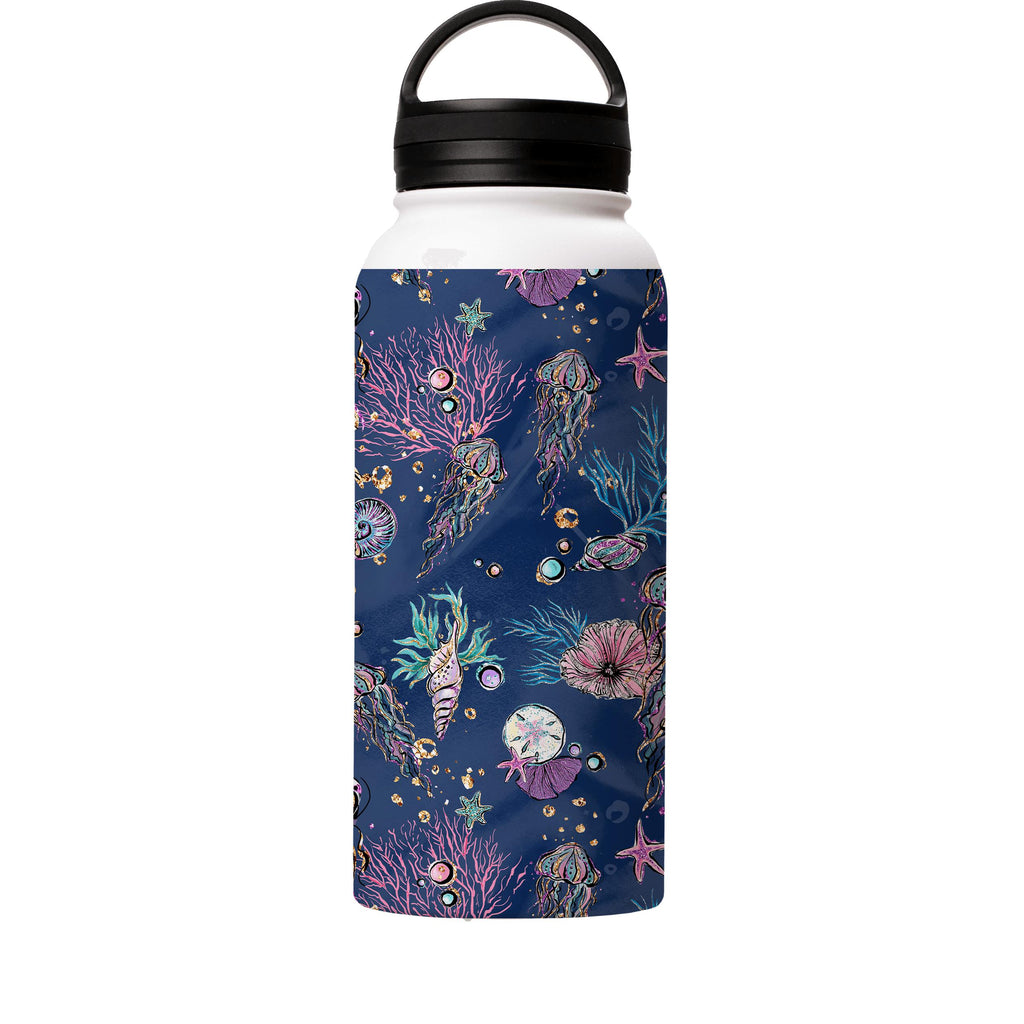 Water Bottles-Cape Verde Insulated Stainless Steel Water Bottle-32oz (945ml)-handle cap-Insulated Steel Water Bottle Our insulated stainless steel bottle comes in 3 sizes- Small 12oz (350ml), Medium 18oz (530ml) and Large 32oz (945ml) . It comes with a leak proof cap Keeps water cool for 24 hours Also keeps things warm for up to 12 hours Choice of 3 lids ( Sport Cap, Handle Cap, Flip Cap ) for easy carrying Dishwasher Friendly Lightweight, durable and easy to carry Reusable, so it's safe for the