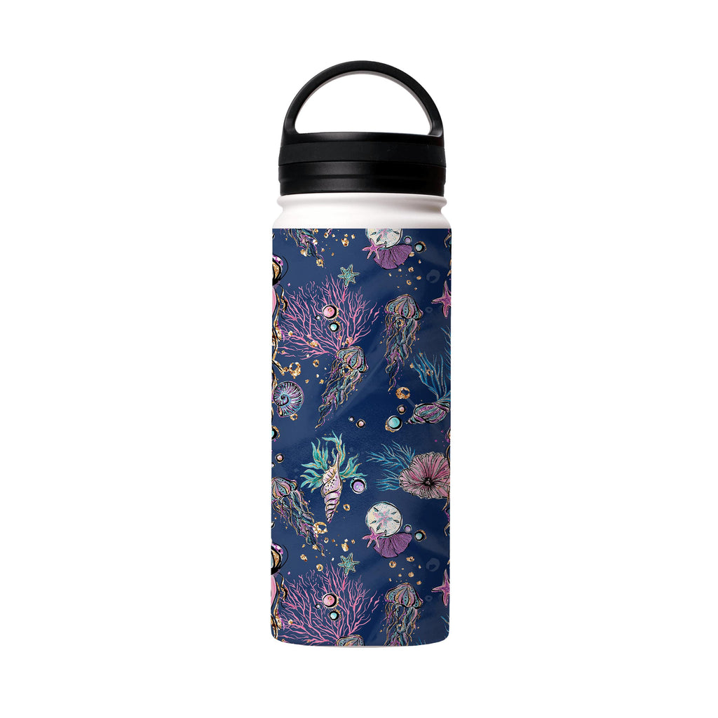 Water Bottles-Cape Verde Insulated Stainless Steel Water Bottle-18oz (530ml)-handle cap-Insulated Steel Water Bottle Our insulated stainless steel bottle comes in 3 sizes- Small 12oz (350ml), Medium 18oz (530ml) and Large 32oz (945ml) . It comes with a leak proof cap Keeps water cool for 24 hours Also keeps things warm for up to 12 hours Choice of 3 lids ( Sport Cap, Handle Cap, Flip Cap ) for easy carrying Dishwasher Friendly Lightweight, durable and easy to carry Reusable, so it's safe for the
