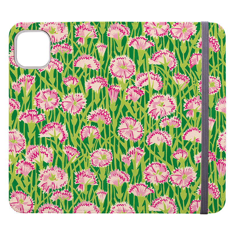 Wallet phone case-Carnations By Sarah Campbell-Vegan Leather Wallet Case Vegan leather. 3 slots for cards Fully printed exterior. Compatibility See drop down menu for options, please select the right case as we print to order.-Stringberry