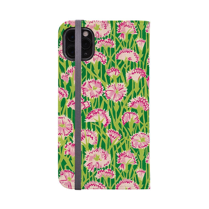 Wallet phone case-Carnations By Sarah Campbell-Vegan Leather Wallet Case Vegan leather. 3 slots for cards Fully printed exterior. Compatibility See drop down menu for options, please select the right case as we print to order.-Stringberry
