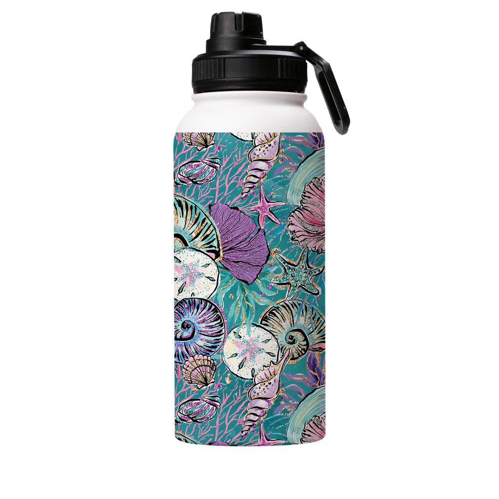 Water Bottles-Castle Green Insulated Stainless Steel Water Bottle-32oz (945ml)-Sport cap-Insulated Steel Water Bottle Our insulated stainless steel bottle comes in 3 sizes- Small 12oz (350ml), Medium 18oz (530ml) and Large 32oz (945ml) . It comes with a leak proof cap Keeps water cool for 24 hours Also keeps things warm for up to 12 hours Choice of 3 lids ( Sport Cap, Handle Cap, Flip Cap ) for easy carrying Dishwasher Friendly Lightweight, durable and easy to carry Reusable, so it's safe for th