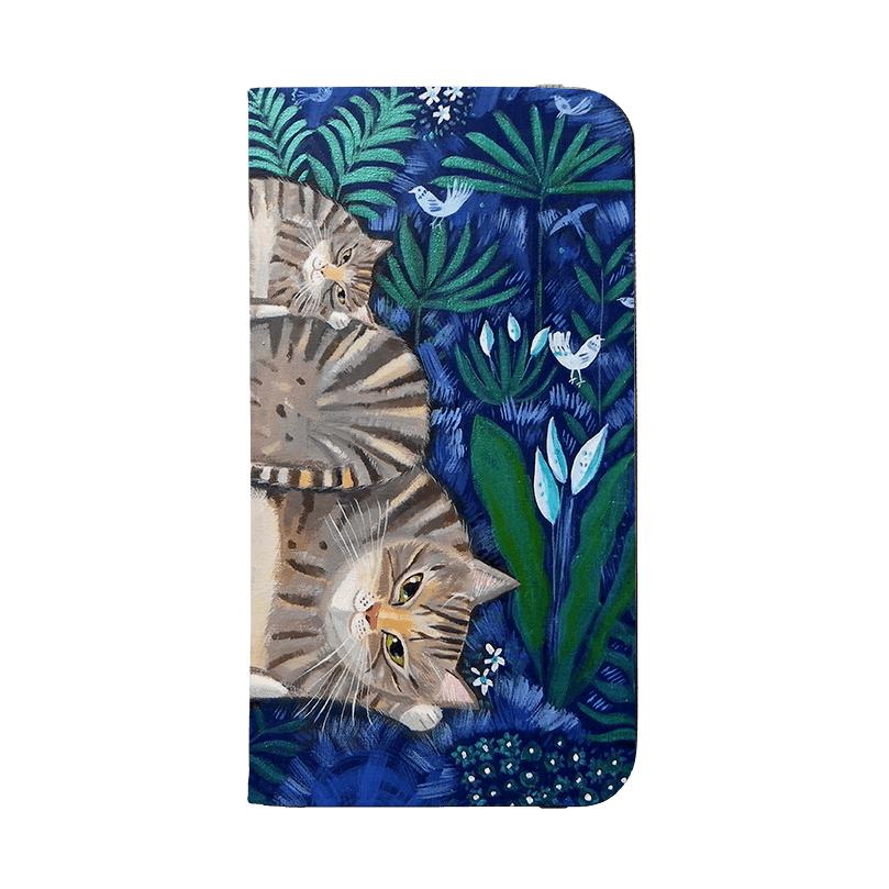 Wallet phone case-Cat Nap By Mary Stubberfield-Vegan Leather Wallet Case Vegan leather. 3 slots for cards Fully printed exterior. Compatibility See drop down menu for options, please select the right case as we print to order.-Stringberry