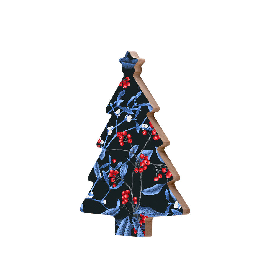 Christmas Decorations MAGICAL XMAS DARK- Wooden Xmas Tree And Fridge Magnet