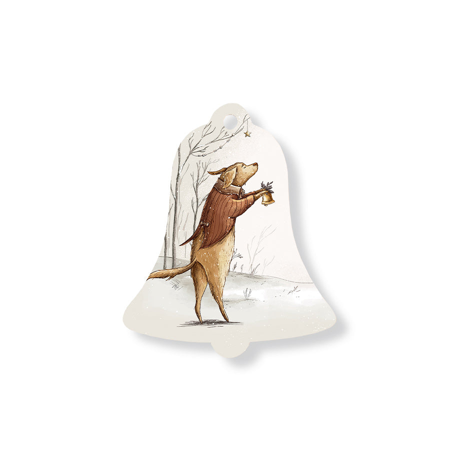 Christmas Decorations SIR XMAS- Wooden Xmas Bell And Fridge Magnet
