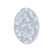Christmas Decorations WHITE XMAS- Wooden Xmas Oval Decoration and Fridge Magnet