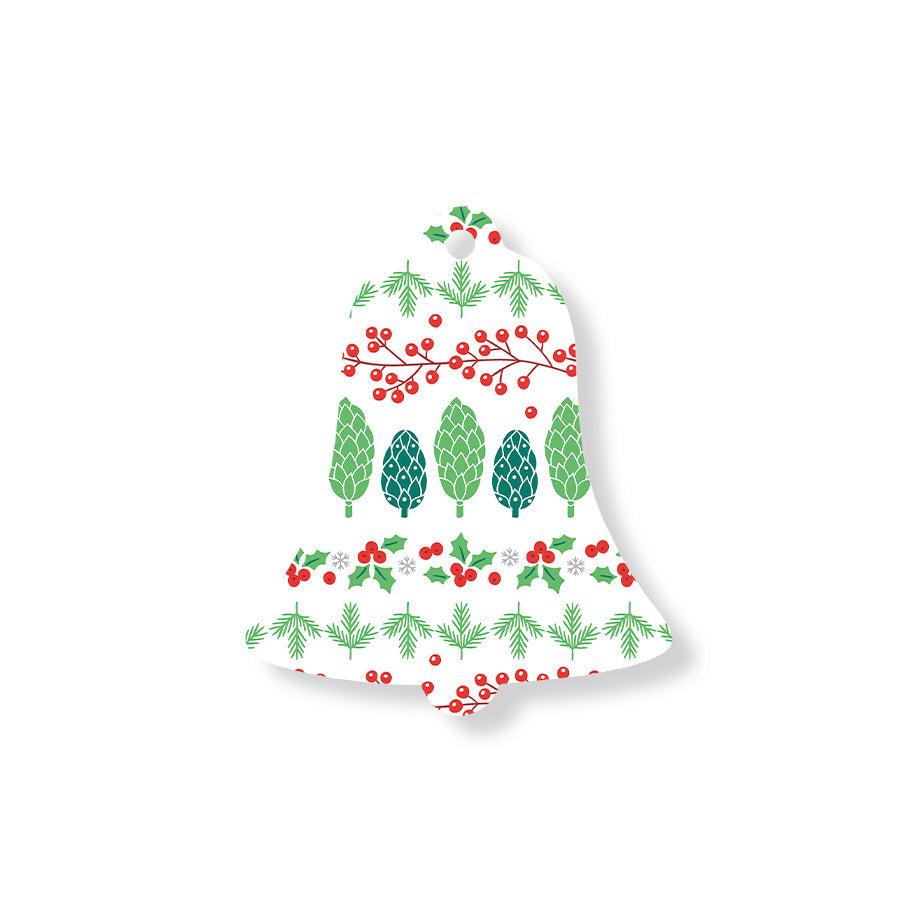 Christmas Decorations XMAS FOREST- Wooden Xmas Bell And Fridge Magnet