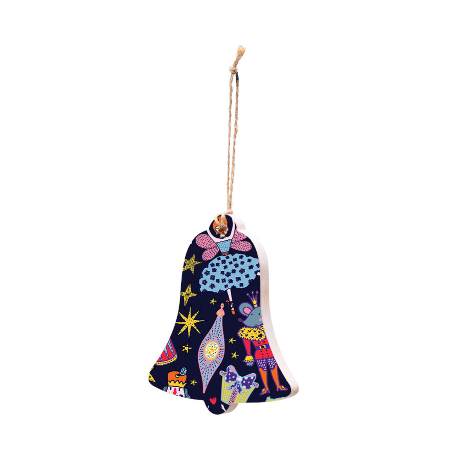Christmas Decorations XMAS KITSCH ii- Wooden Xmas Bell And Fridge Magnet