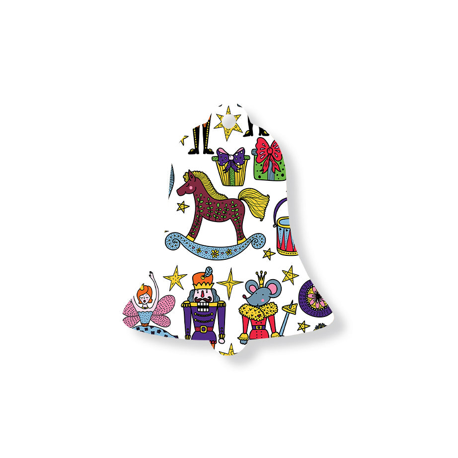 Christmas Decorations XMAS KITSCH iii- Wooden Xmas Bell And Fridge Magnet