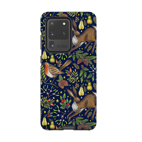 Samsung phone case-Christmas Garden By Catherine Rowe-Product Details Raised bevel to protect screen from scratches. Impact resistant polycarbonate shell and shock absorbing inner TPU liner. Secure fit with design wrapping around side of the case and full access to ports. Compatible with Qi-standard wireless charging. Thickness 1/8 inch (3mm), weight 30g. Compatibility See drop down menu for options, please select the right case as we print to order.-Stringberry