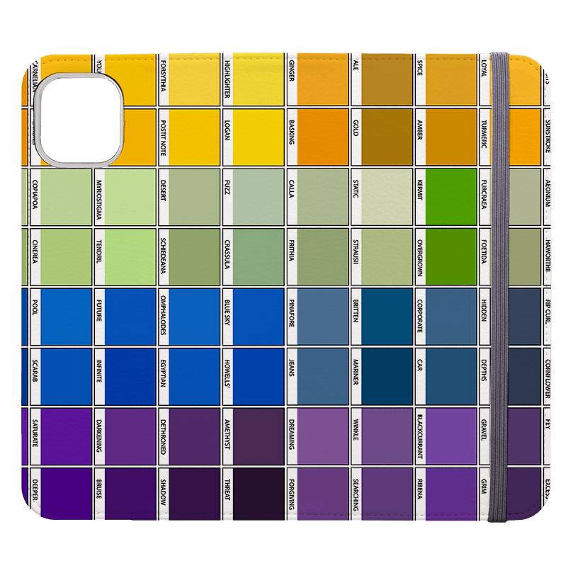 Brieftaschen-Hülle für Handys - Chromology I von Kitty Joseph - Alle Produkte werden nach Bestellung bedruckt. Keine Rücknahmen bei falschem Modell. Bitte wähle das passende Modell. Stilvoll & schützend: Aus Veganer Leder mit Satinoptik bedruckt, hebt dich aus der Masse. Produktdetails: 3 Kartenfächer, voll bedruckt. Kompatibilität: Siehe dr
