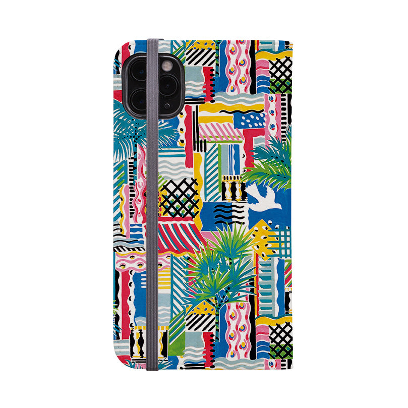 Wallet phone case-Cote D'Azur By Sarah Campbell-Vegan Leather Wallet Case Vegan leather. 3 slots for cards Fully printed exterior. Compatibility See drop down menu for options, please select the right case as we print to order.-Stringberry