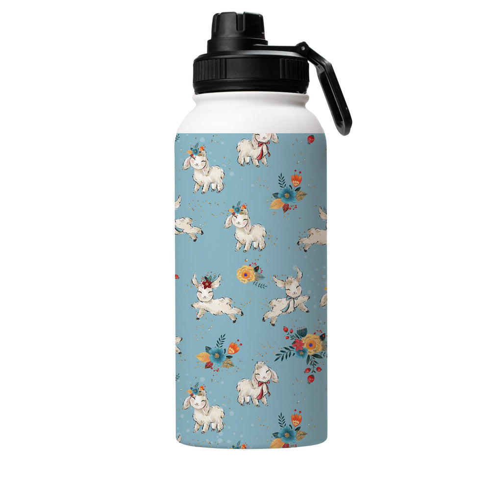 Water Bottles-Cute Insulated Stainless Steel Water Bottle-32oz (945ml)-Sport cap-Insulated Steel Water Bottle Our insulated stainless steel bottle comes in 3 sizes- Small 12oz (350ml), Medium 18oz (530ml) and Large 32oz (945ml) . It comes with a leak proof cap Keeps water cool for 24 hours Also keeps things warm for up to 12 hours Choice of 3 lids ( Sport Cap, Handle Cap, Flip Cap ) for easy carrying Dishwasher Friendly Lightweight, durable and easy to carry Reusable, so it's safe for the planet