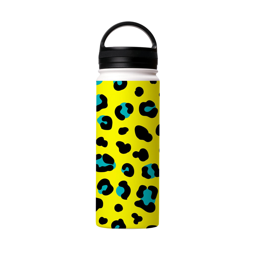 Water Bottles-D Spots Insulated Stainless Steel Water Bottle-18oz (530ml)-handle cap-Insulated Steel Water Bottle Our insulated stainless steel bottle comes in 3 sizes- Small 12oz (350ml), Medium 18oz (530ml) and Large 32oz (945ml) . It comes with a leak proof cap Keeps water cool for 24 hours Also keeps things warm for up to 12 hours Choice of 3 lids ( Sport Cap, Handle Cap, Flip Cap ) for easy carrying Dishwasher Friendly Lightweight, durable and easy to carry Reusable, so it's safe for the pl