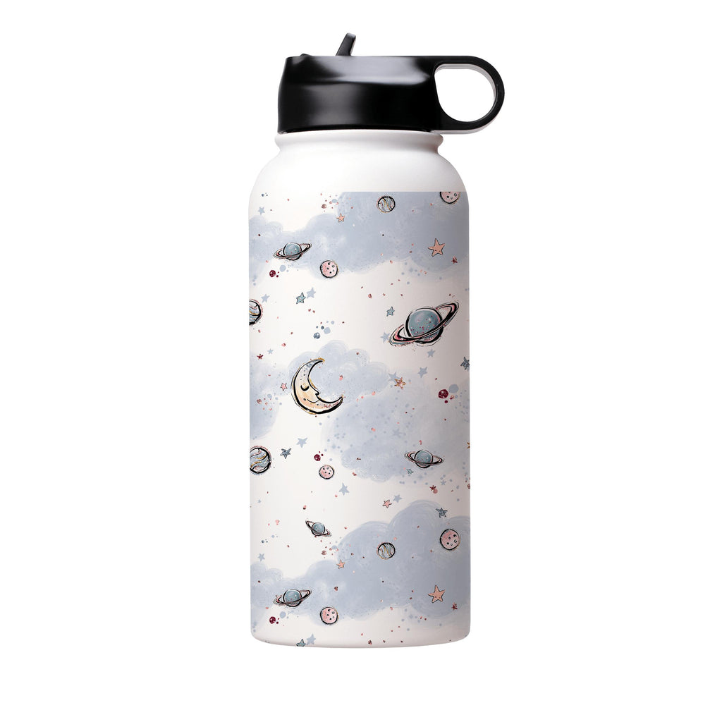 Water Bottles-Distant Insulated Stainless Steel Water Bottle-32oz (945ml)-Flip cap-Insulated Steel Water Bottle Our insulated stainless steel bottle comes in 3 sizes- Small 12oz (350ml), Medium 18oz (530ml) and Large 32oz (945ml) . It comes with a leak proof cap Keeps water cool for 24 hours Also keeps things warm for up to 12 hours Choice of 3 lids ( Sport Cap, Handle Cap, Flip Cap ) for easy carrying Dishwasher Friendly Lightweight, durable and easy to carry Reusable, so it's safe for the plan