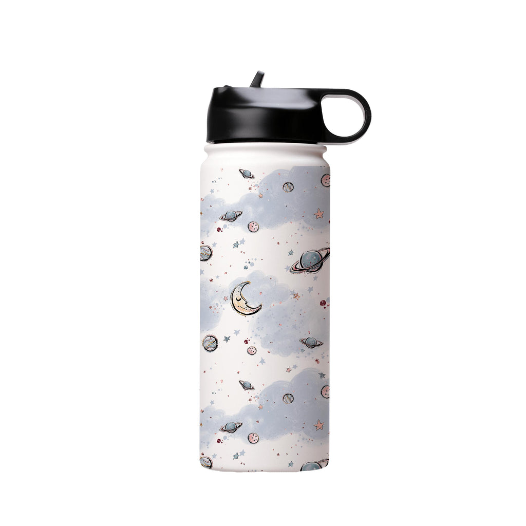 Water Bottles-Distant Insulated Stainless Steel Water Bottle-18oz (530ml)-Flip cap-Insulated Steel Water Bottle Our insulated stainless steel bottle comes in 3 sizes- Small 12oz (350ml), Medium 18oz (530ml) and Large 32oz (945ml) . It comes with a leak proof cap Keeps water cool for 24 hours Also keeps things warm for up to 12 hours Choice of 3 lids ( Sport Cap, Handle Cap, Flip Cap ) for easy carrying Dishwasher Friendly Lightweight, durable and easy to carry Reusable, so it's safe for the plan