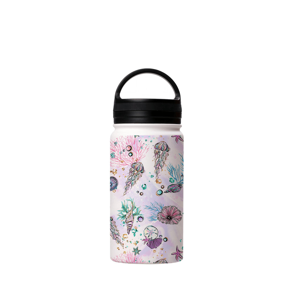 Water Bottles-Downhead Insulated Stainless Steel Water Bottle-12oz (350ml)-handle cap-Insulated Steel Water Bottle Our insulated stainless steel bottle comes in 3 sizes- Small 12oz (350ml), Medium 18oz (530ml) and Large 32oz (945ml) . It comes with a leak proof cap Keeps water cool for 24 hours Also keeps things warm for up to 12 hours Choice of 3 lids ( Sport Cap, Handle Cap, Flip Cap ) for easy carrying Dishwasher Friendly Lightweight, durable and easy to carry Reusable, so it's safe for the p