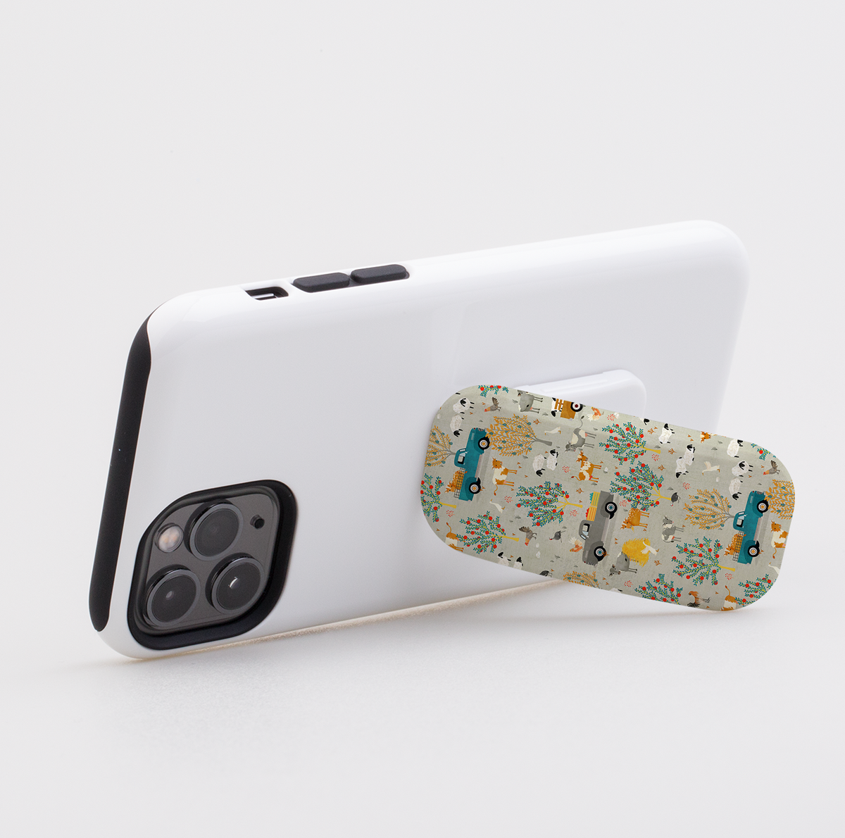 Farm Life Grey Phone Stand By Katherine Quinn