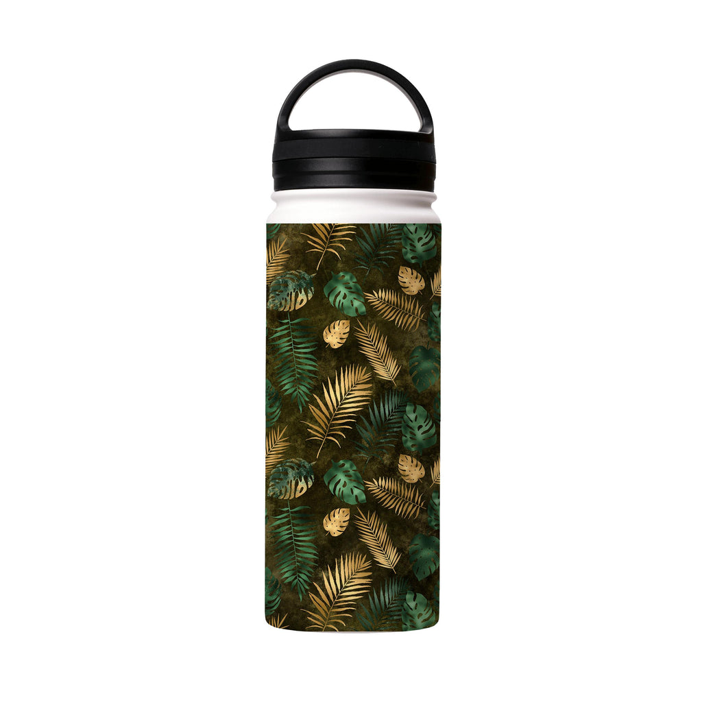 Water Bottles-Feather Green Insulated Stainless Steel Water Bottle-18oz (530ml)-handle cap-Insulated Steel Water Bottle Our insulated stainless steel bottle comes in 3 sizes- Small 12oz (350ml), Medium 18oz (530ml) and Large 32oz (945ml) . It comes with a leak proof cap Keeps water cool for 24 hours Also keeps things warm for up to 12 hours Choice of 3 lids ( Sport Cap, Handle Cap, Flip Cap ) for easy carrying Dishwasher Friendly Lightweight, durable and easy to carry Reusable, so it's safe for 