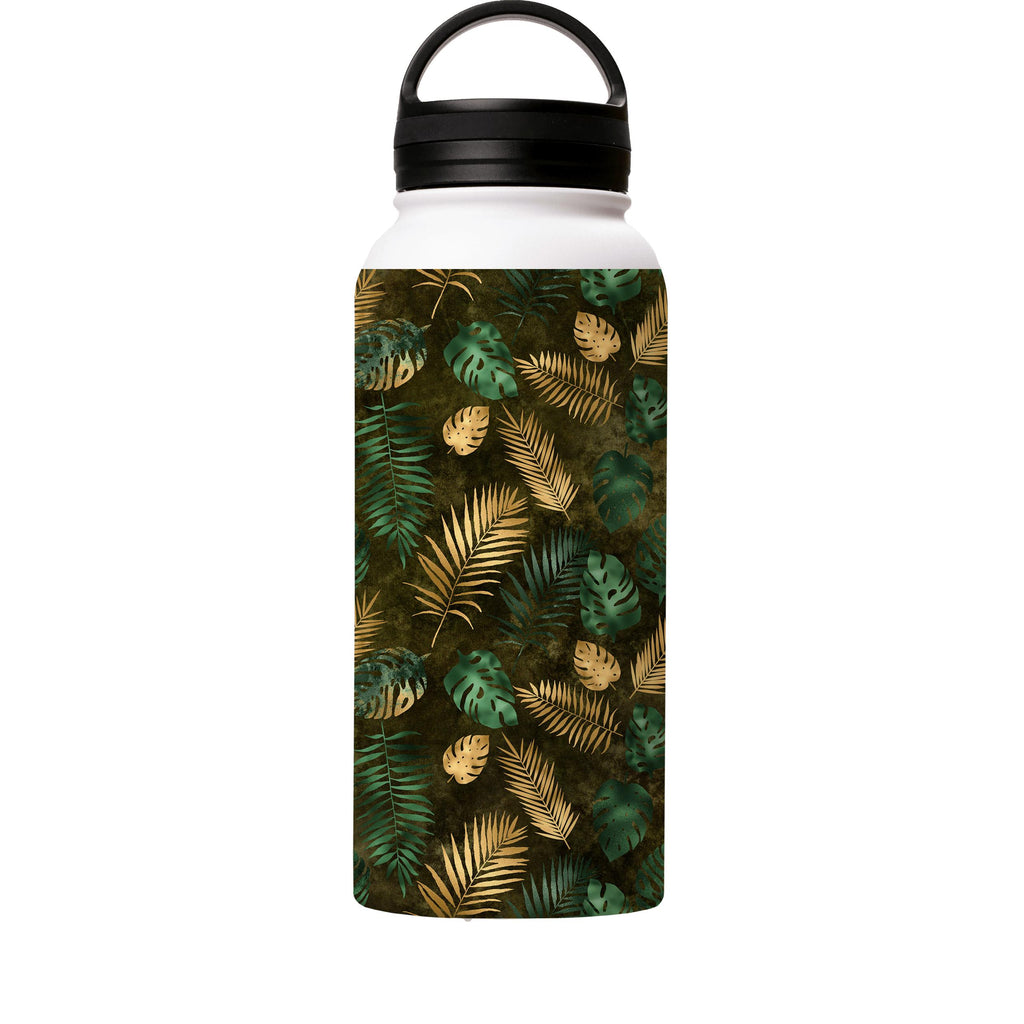 Water Bottles-Feather Green Insulated Stainless Steel Water Bottle-32oz (945ml)-handle cap-Insulated Steel Water Bottle Our insulated stainless steel bottle comes in 3 sizes- Small 12oz (350ml), Medium 18oz (530ml) and Large 32oz (945ml) . It comes with a leak proof cap Keeps water cool for 24 hours Also keeps things warm for up to 12 hours Choice of 3 lids ( Sport Cap, Handle Cap, Flip Cap ) for easy carrying Dishwasher Friendly Lightweight, durable and easy to carry Reusable, so it's safe for 