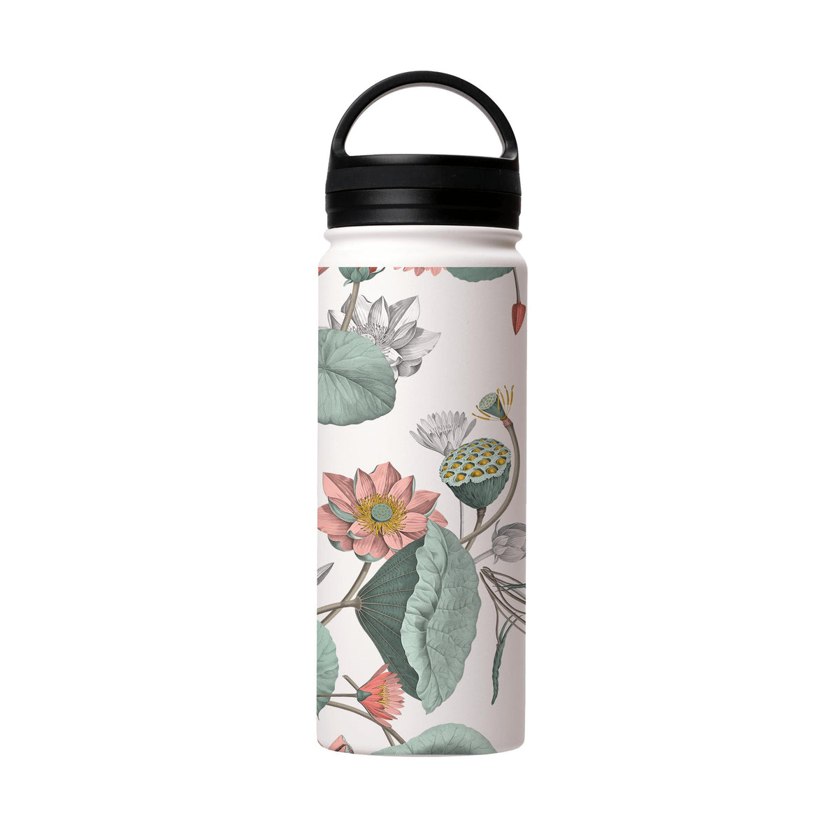 Water Bottles-Finchcocks Insulated Stainless Steel Water Bottle-18oz (530ml)-handle cap-Insulated Steel Water Bottle Our insulated stainless steel bottle comes in 3 sizes- Small 12oz (350ml), Medium 18oz (530ml) and Large 32oz (945ml) . It comes with a leak proof cap Keeps water cool for 24 hours Also keeps things warm for up to 12 hours Choice of 3 lids ( Sport Cap, Handle Cap, Flip Cap ) for easy carrying Dishwasher Friendly Lightweight, durable and easy to carry Reusable, so it's safe for the