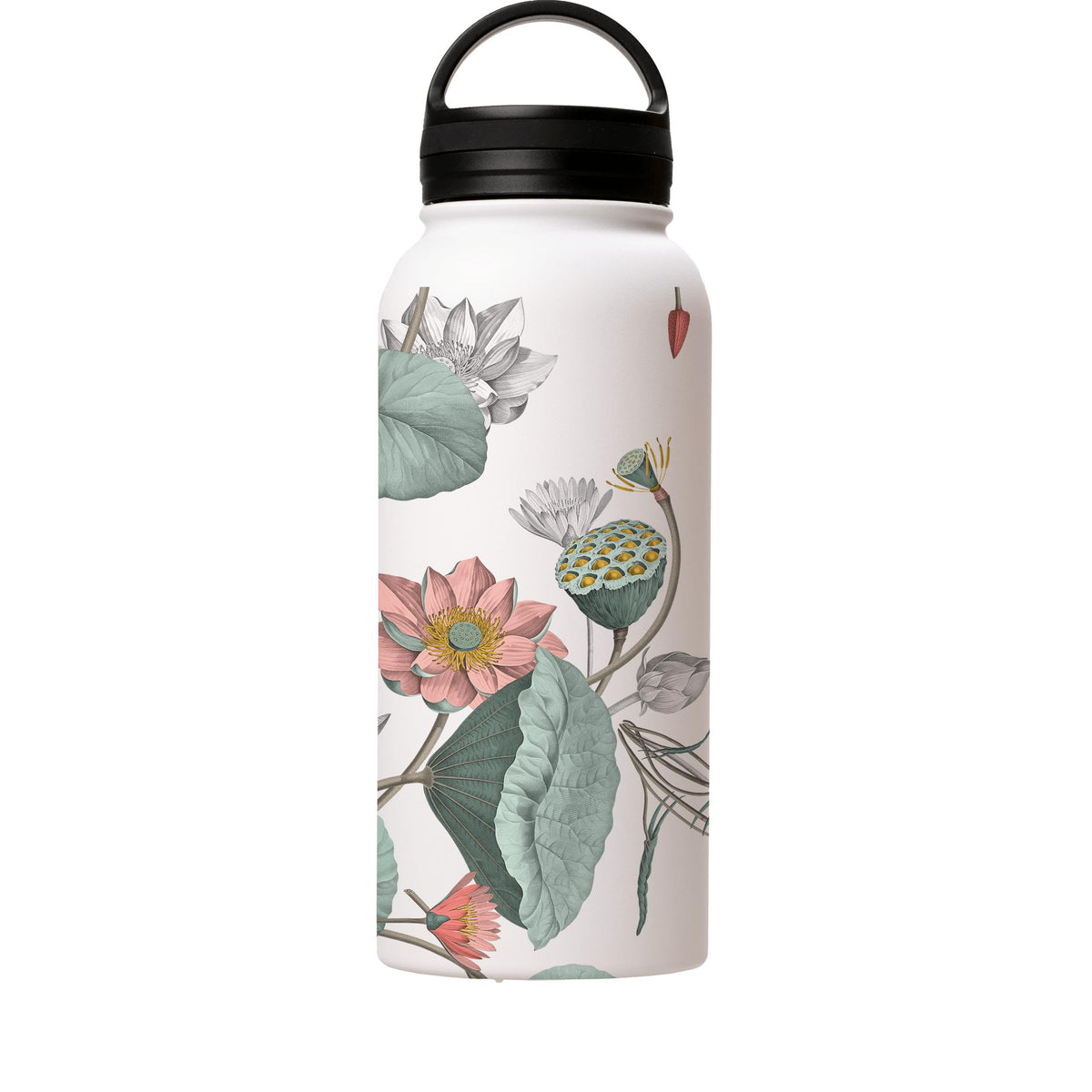 Water Bottles-Finchcocks Insulated Stainless Steel Water Bottle-32oz (945ml)-handle cap-Insulated Steel Water Bottle Our insulated stainless steel bottle comes in 3 sizes- Small 12oz (350ml), Medium 18oz (530ml) and Large 32oz (945ml) . It comes with a leak proof cap Keeps water cool for 24 hours Also keeps things warm for up to 12 hours Choice of 3 lids ( Sport Cap, Handle Cap, Flip Cap ) for easy carrying Dishwasher Friendly Lightweight, durable and easy to carry Reusable, so it's safe for the