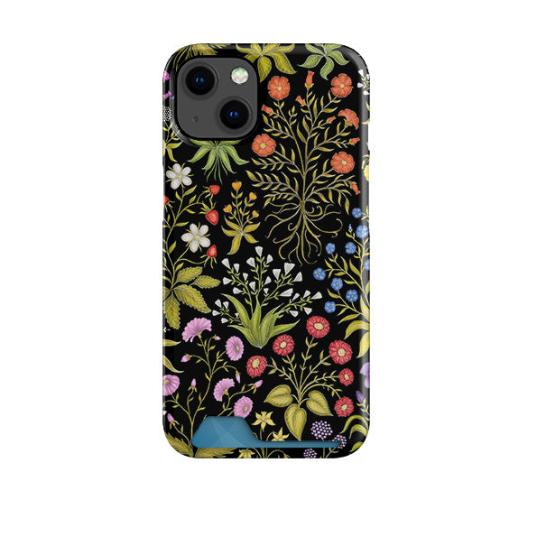 Fleurs Black Case and Card Case By Catherine Rowe