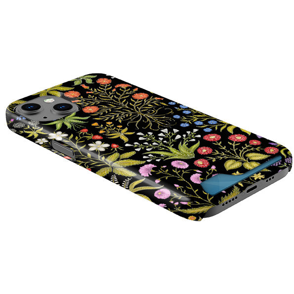 Fleurs Black Case and Card Case By Catherine Rowe