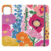Wallet phone case-Flower Garden By Kate Heiss-Vegan Leather Wallet Case Vegan leather. 3 slots for cards Fully printed exterior. Compatibility See drop down menu for options, please select the right case as we print to order.-Stringberry