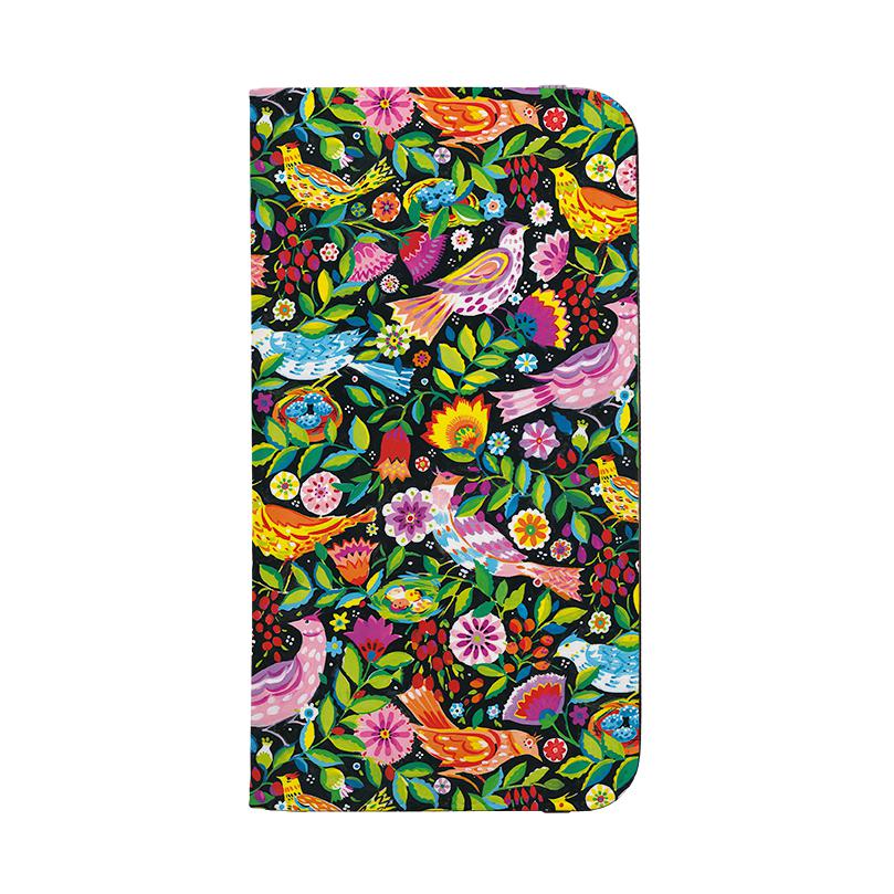 Wallet phone case-Folkbirds By Sarah Campbell-Vegan Leather Wallet Case Vegan leather. 3 slots for cards Fully printed exterior. Compatibility See drop down menu for options, please select the right case as we print to order.-Stringberry