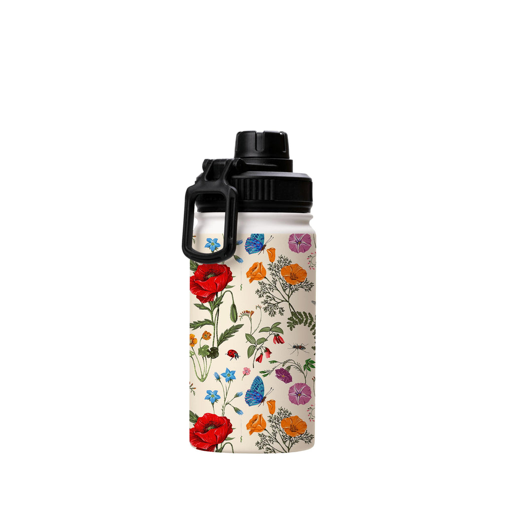 Water Bottles-Garden Delight Insulated Stainless Steel Water Bottle-12oz (350ml)-Sport cap-Insulated Steel Water Bottle Our insulated stainless steel bottle comes in 3 sizes- Small 12oz (350ml), Medium 18oz (530ml) and Large 32oz (945ml) . It comes with a leak proof cap Keeps water cool for 24 hours Also keeps things warm for up to 12 hours Choice of 3 lids ( Sport Cap, Handle Cap, Flip Cap ) for easy carrying Dishwasher Friendly Lightweight, durable and easy to carry Reusable, so it's safe for 