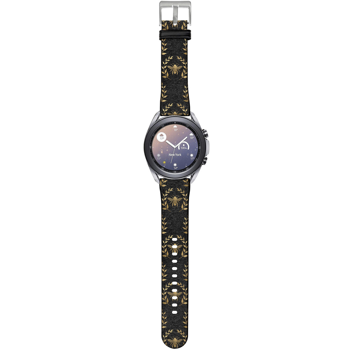 Apple Watch Armbänder – Goldene Bienen Grau, Android Watch Armband – Papierleder Samsung Watch Armbänder. Produktdetails: Holen Sie sich trendige Samsung Watch-Armbänder aus Papierleder. Erhältlich für alle Modelle von Samsung-Uhren. Hochwertiges Papierleder, vollständig bedruckt auf allen äußeren Seiten. Samsung Watch Armband 40mm/42mm, Samsung Watch Armband 45mm/46mm-Stringberry