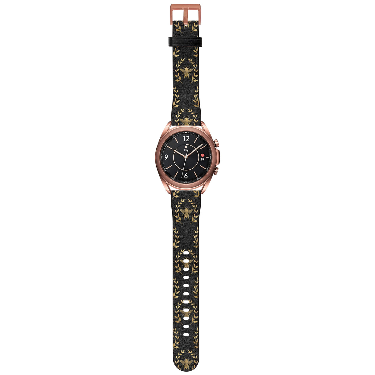 Apple Watch Armbänder – Goldene Bienen Grau, Android Watch Armband – Papierleder Samsung Watch Armbänder. Produktdetails: Holen Sie sich trendige Samsung Watch-Armbänder aus Papierleder. Erhältlich für alle Modelle von Samsung-Uhren. Hochwertiges Papierleder, vollständig bedruckt auf allen äußeren Seiten. Samsung Watch Armband 40mm/42mm, Samsung Watch Armband 45mm/46mm-Stringberry