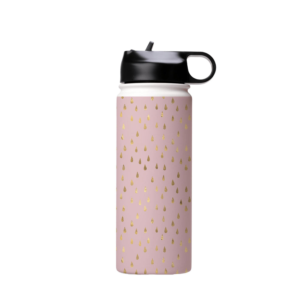 Water Bottles-Golden Drops Pink Insulated Stainless Steel Water Bottle-18oz (530ml)-Flip cap-Insulated Steel Water Bottle Our insulated stainless steel bottle comes in 3 sizes- Small 12oz (350ml), Medium 18oz (530ml) and Large 32oz (945ml) . It comes with a leak proof cap Keeps water cool for 24 hours Also keeps things warm for up to 12 hours Choice of 3 lids ( Sport Cap, Handle Cap, Flip Cap ) for easy carrying Dishwasher Friendly Lightweight, durable and easy to carry Reusable, so it's safe fo
