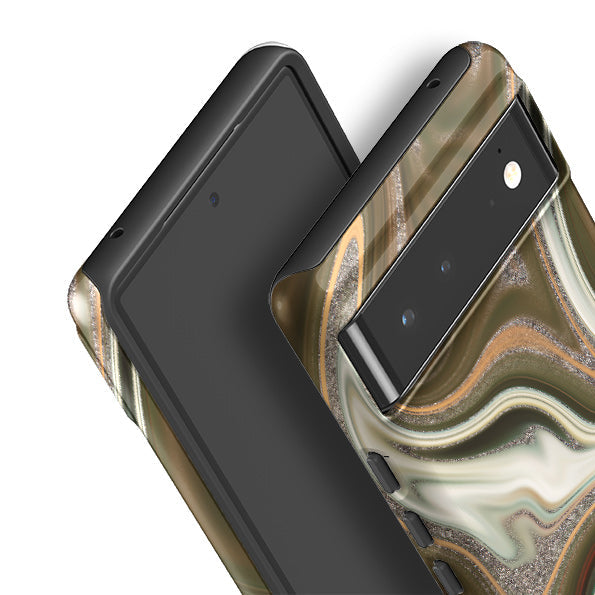 Google phone case-Abstract (case does not glitter)-Product Details Raised bevel to protect screen from scratches. Impact resistant polycarbonate shell and shock absorbing inner TPU liner. Secure fit with design wrapping around side of the case and full access to ports. Compatible with Qi-standard wireless charging. Thickness 1/8 inch (3mm), weight 30g. Compatibility See drop down menu for options, please select the right case as we print to order.-Stringberry