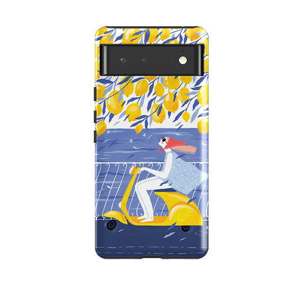 Google phone case-Amalfi Ride By Madalina Andronic-Product Details Raised bevel to protect screen from scratches. Impact resistant polycarbonate shell and shock absorbing inner TPU liner. Secure fit with design wrapping around side of the case and full access to ports. Compatible with Qi-standard wireless charging. Thickness 1/8 inch (3mm), weight 30g. Compatibility See drop down menu for options, please select the right case as we print to order.-Stringberry