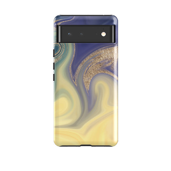 Google phone case-Amarillo (case does not glitter)-Product Details Raised bevel to protect screen from scratches. Impact resistant polycarbonate shell and shock absorbing inner TPU liner. Secure fit with design wrapping around side of the case and full access to ports. Compatible with Qi-standard wireless charging. Thickness 1/8 inch (3mm), weight 30g. Compatibility See drop down menu for options, please select the right case as we print to order.-Stringberry