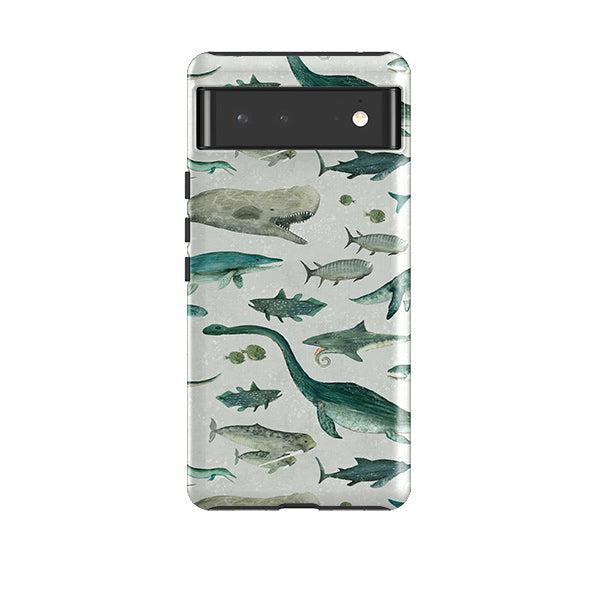 Google phone case-Ancient Oceans By Katherine Quinn-Product Details Raised bevel to protect screen from scratches. Impact resistant polycarbonate shell and shock absorbing inner TPU liner. Secure fit with design wrapping around side of the case and full access to ports. Compatible with Qi-standard wireless charging. Thickness 1/8 inch (3mm), weight 30g. Compatibility See drop down menu for options, please select the right case as we print to order.-Stringberry