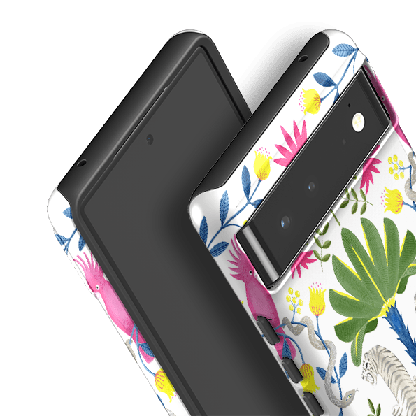 Google phone case-Animal Pattern By Bex Parkin-Product Details Raised bevel to protect screen from scratches. Impact resistant polycarbonate shell and shock absorbing inner TPU liner. Secure fit with design wrapping around side of the case and full access to ports. Compatible with Qi-standard wireless charging. Thickness 1/8 inch (3mm), weight 30g. Compatibility See drop down menu for options, please select the right case as we print to order.-Stringberry