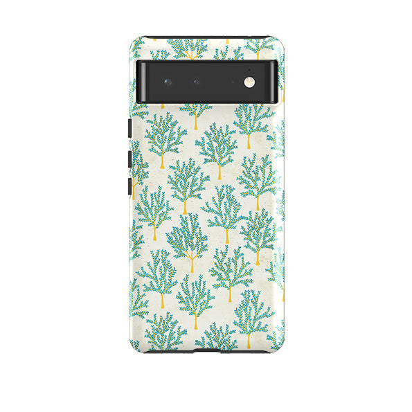 Google phone case-Apple Trees With No Apples By Katherine Quinn-Product Details Raised bevel to protect screen from scratches. Impact resistant polycarbonate shell and shock absorbing inner TPU liner. Secure fit with design wrapping around side of the case and full access to ports. Compatible with Qi-standard wireless charging. Thickness 1/8 inch (3mm), weight 30g. Compatibility See drop down menu for options, please select the right case as we print to order.-Stringberry
